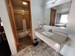 Basic Double Room, 2 Queen Beds | Bathroom - BIGGS NU-VU MOTEL (Biggs Junction)