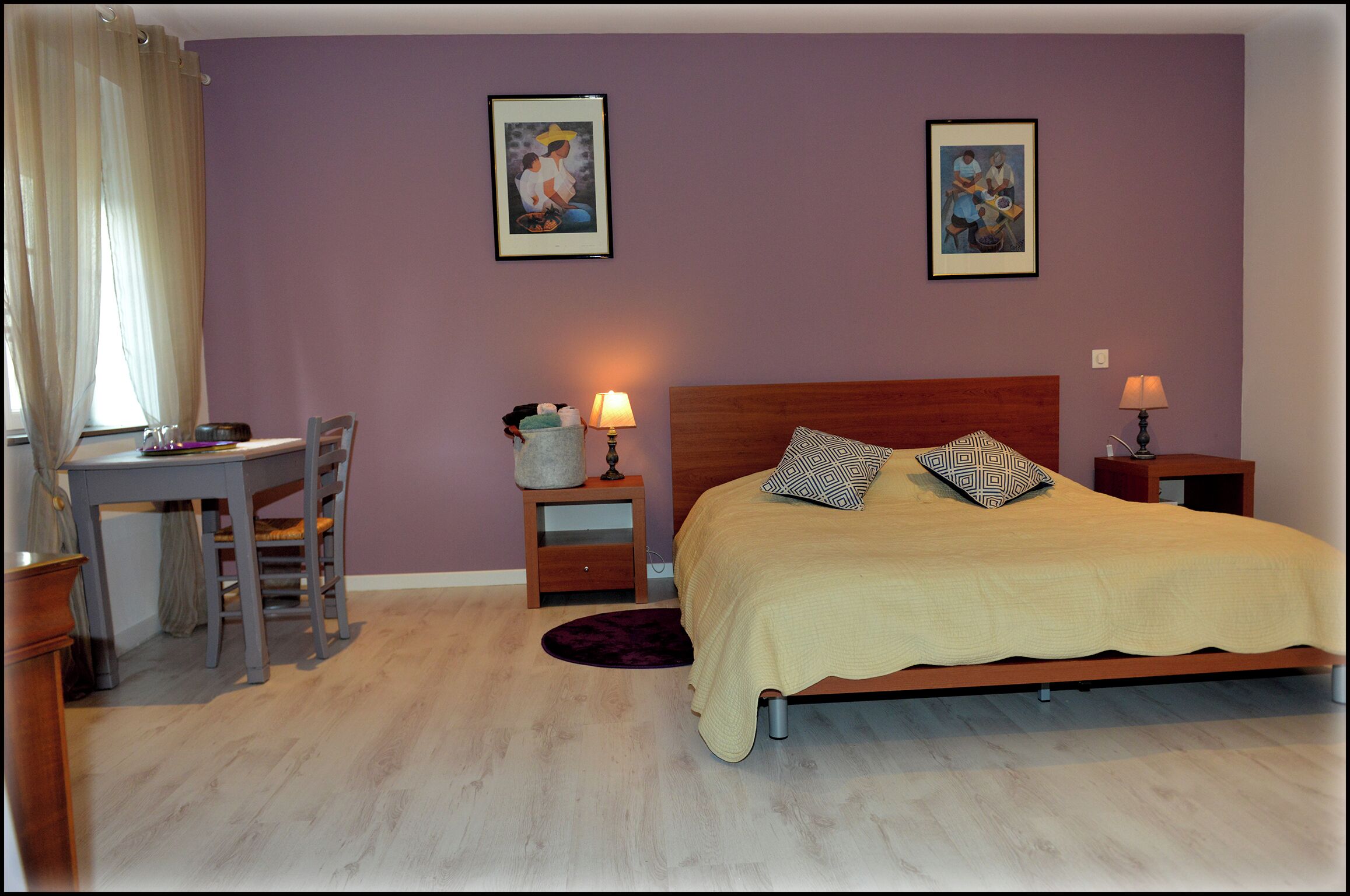 Comfort Quadruple Room, Courtyard View | Select Comfort beds, desk, soundproofing, free WiFi