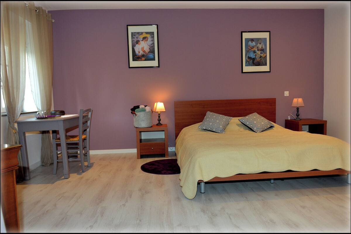 Comfort Quadruple Room, Courtyard View | Select Comfort beds, desk, soundproofing, free WiFi