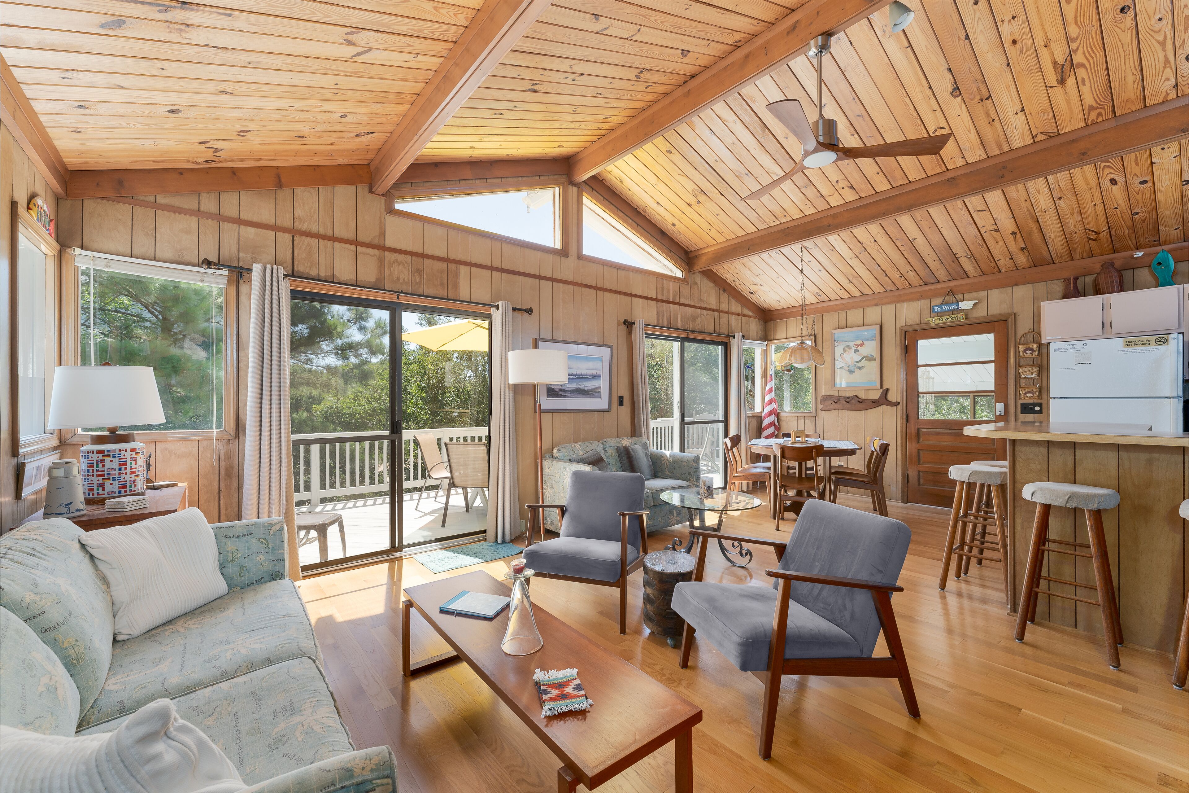 TV, DVD player, books, video library