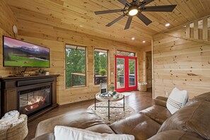 Smart TV, fireplace, video games, Netflix