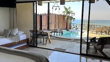 Sunset Suite Ocean View Private Pool | Camas com colchões de espuma com sistema de memória