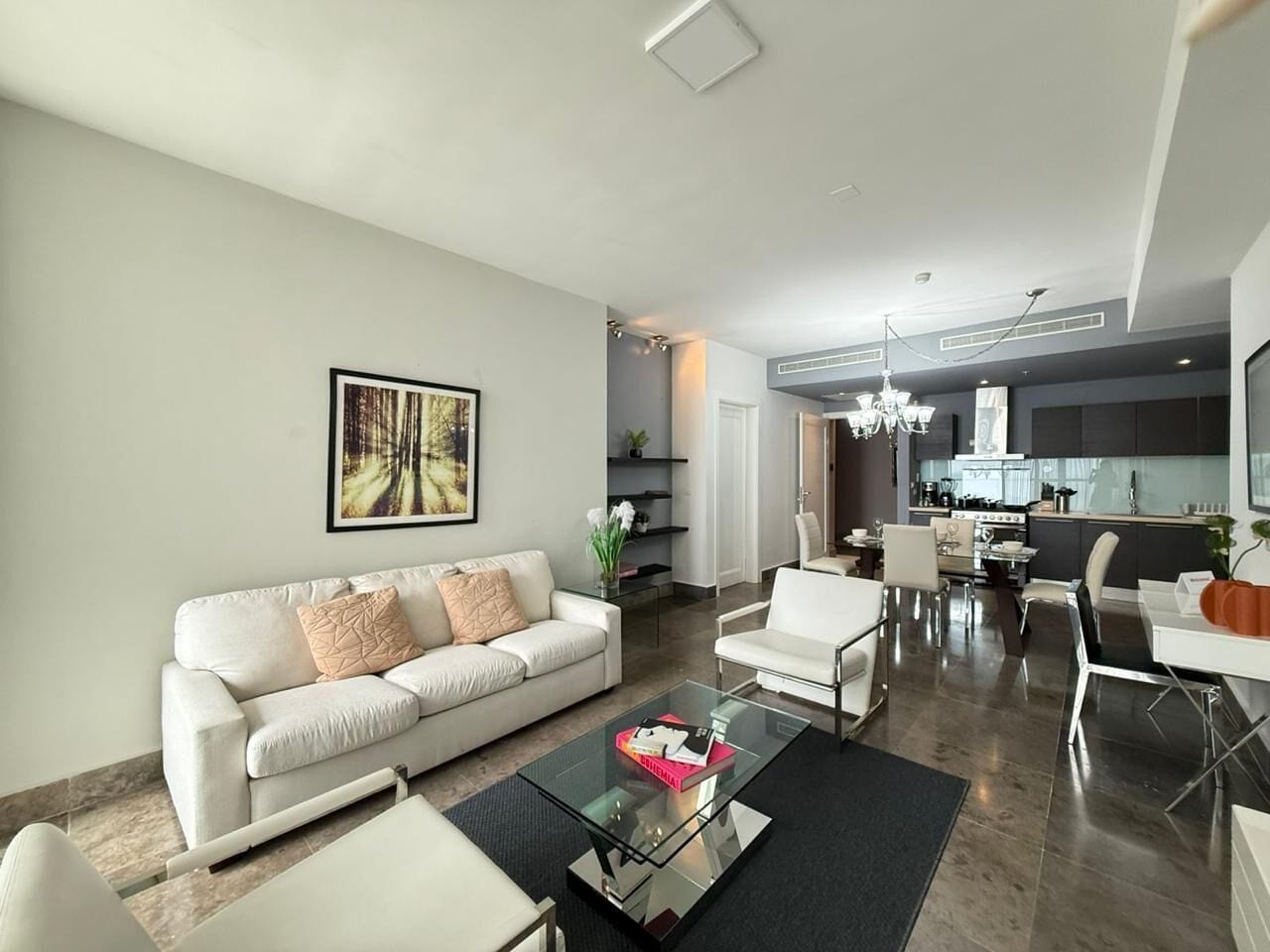 Luxury Apartment | Living area | 65-inch Smart TV with digital channels, TV