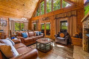 Smart TV, fireplace, video games, DVD player