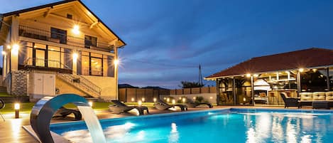 A heated pool