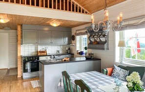 Fridge, microwave, dishwasher, coffee/tea maker
