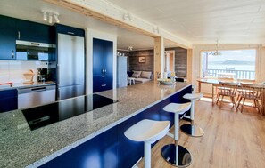 Kühlschrank, Geschirrspüler, Wasserkocher mit Kaffee-/Teezubehör