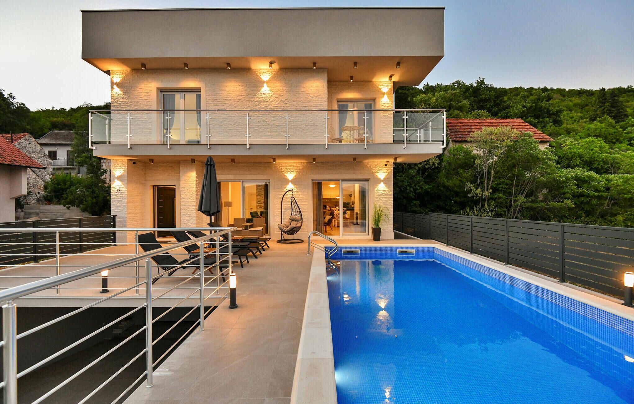 A heated pool