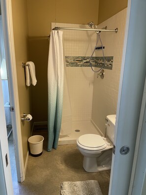 Combined shower/bathtub, towels, soap, shampoo - Shore Cliff Cottage  (Ashtabula)
