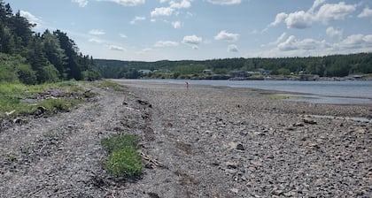 Secluded wooded getaway steps from the salt water