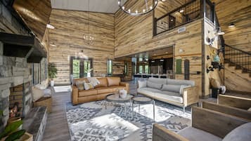 Smart TV, fireplace, video games, books