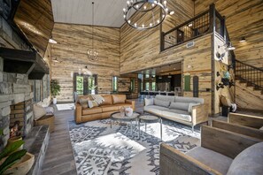 Smart TV, fireplace, video games, books