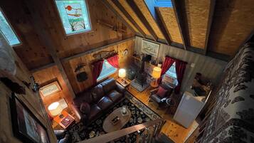 TV, DVD player, books, video library