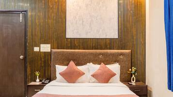 Superior Room | Egyptian cotton sheets, premium bedding, Select Comfort beds, desk