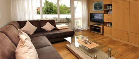 TV, DVD player, stereo