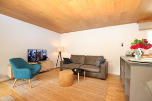 TV, fireplace, DVD player, stereo