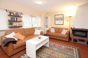 Fernseher, Kamin