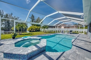 Outdoor pool, a heated pool