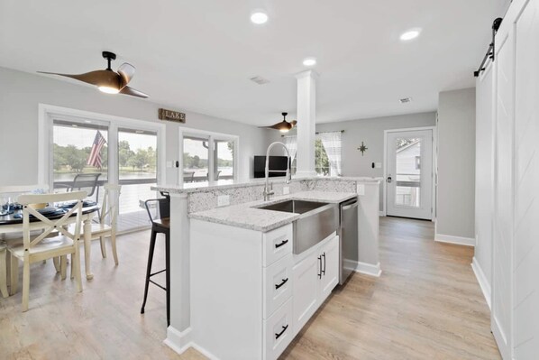 Fridge, microwave, oven, stovetop - This cottage is a 2 bedroom(s), 1 bathrooms, located in Claremont, NC. (Claremont)