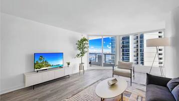 Apartment, 2 Bedrooms | Living area | 55-inch TV with digital channels, Netflix, streaming services