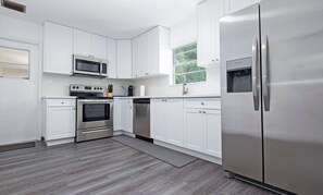 Microwave, oven, stovetop, dishwasher