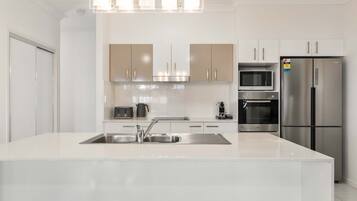 Microwave, oven, stovetop, dishwasher