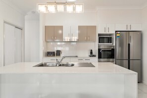 Microwave, oven, stovetop, dishwasher
