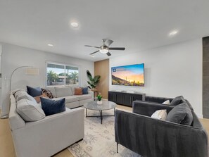 TV, fireplace, music library, video library - Mira El Mural! Sleeps 10, Old Town Close, Hot Pool (Tempe)