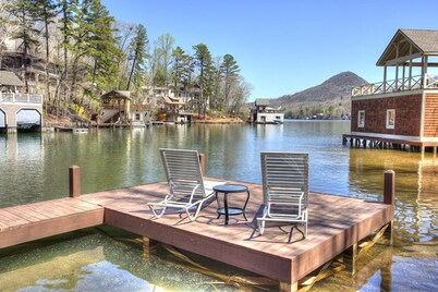 The Cove at Lake Burton -  Vintage Lakefront Home with Covered Boathouse Deck