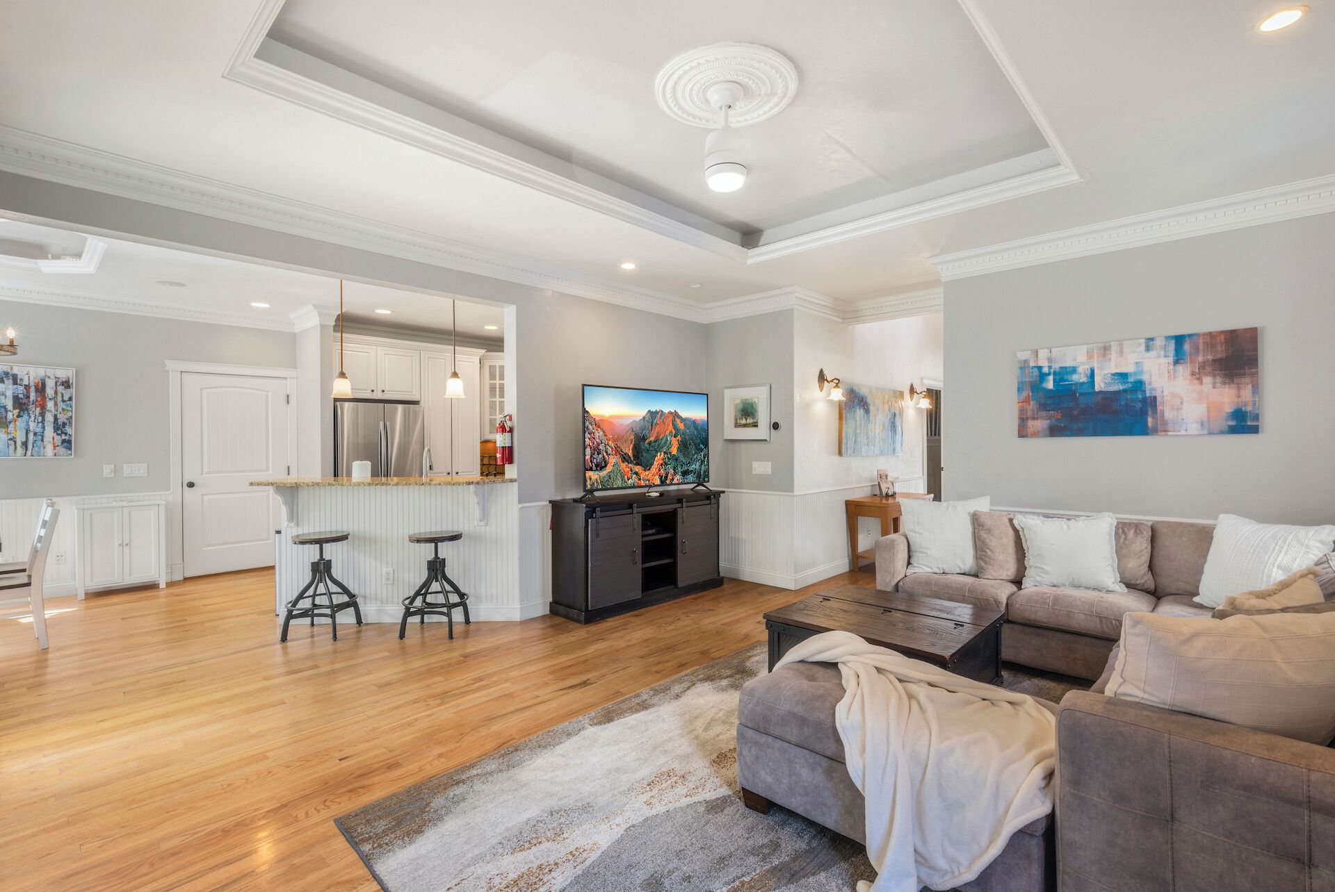 TV connectée, cheminée