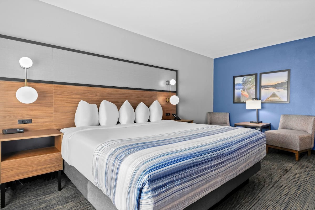 Deluxe Room, 1 King Bed, Non Smoking | Pillowtop beds, desk, laptop workspace, blackout drapes