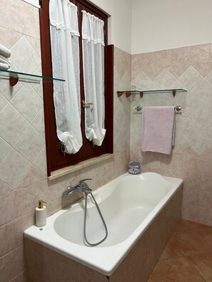 Badekar, hårtørrer, bidet, Toiletpapir