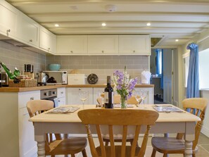 Dining - Two bedroom cottage packed with character with stone floors and wood burner. (Hawnby, near Helmsley)