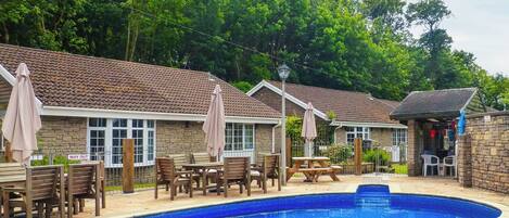 A heated pool
