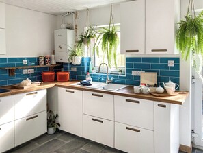 Dishwasher, high chair, cookware/dishes/utensils