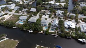 Exterior - Eclectic North end AMI home with Private pool on Canal! (Anna Maria)