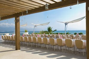 Outdoor banquet area