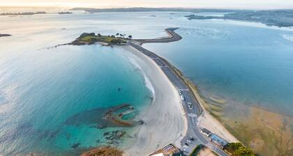 Maison Ker Melen en bois de plain-pied Ă 5 min des plages (FinistĂšre, Bretagne)