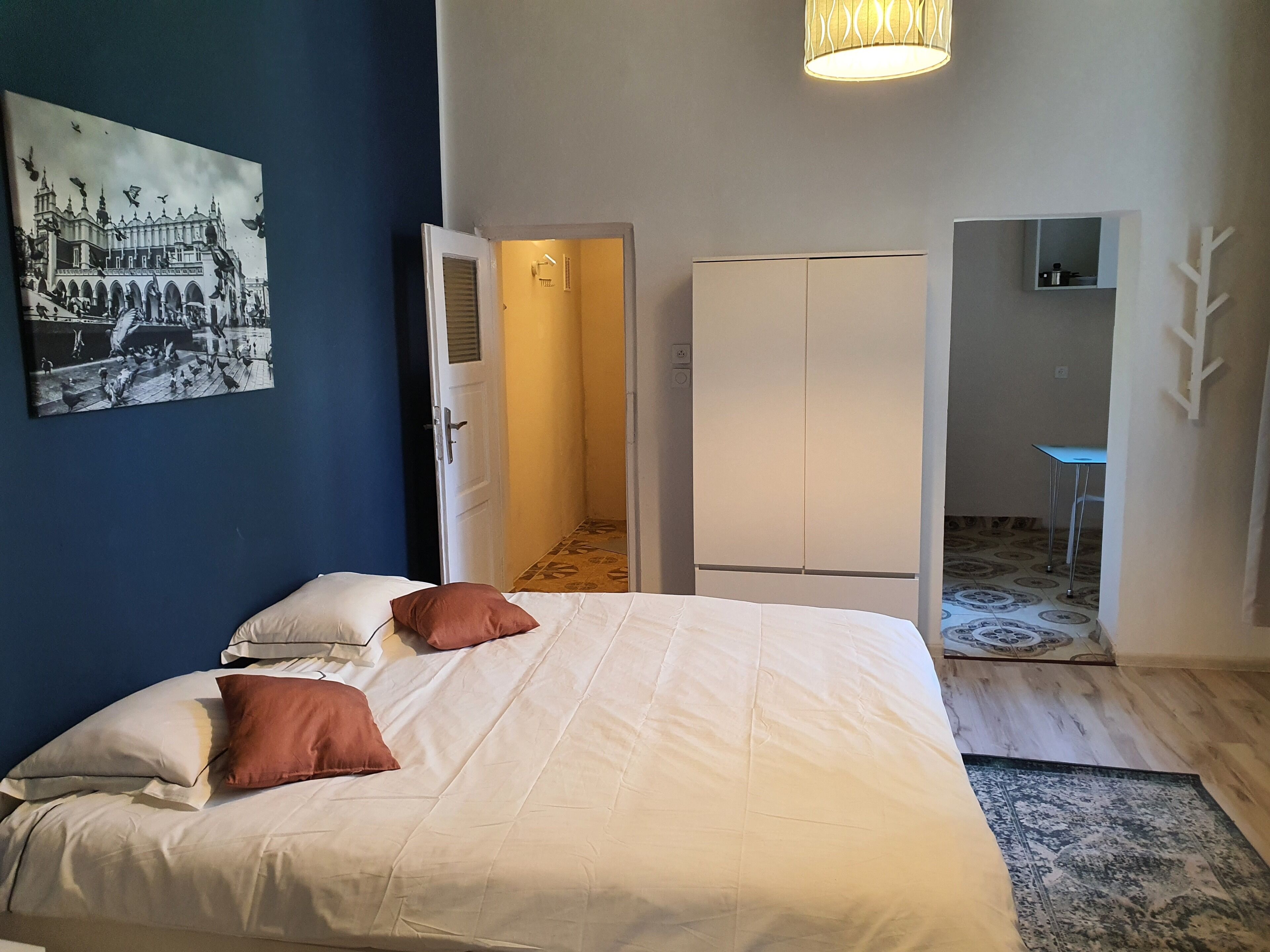 Iron/ironing board (on request), WiFi (free), bed sheets