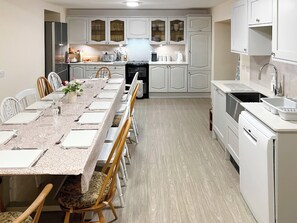 Dishwasher, highchair, cookware/dishes/utensils