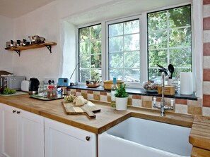 Dishwasher, highchair, cookware/dishes/utensils
