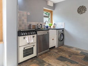 Dishwasher, high chair, cookware/dishes/utensils
