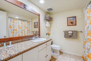 Hair dryer, towels