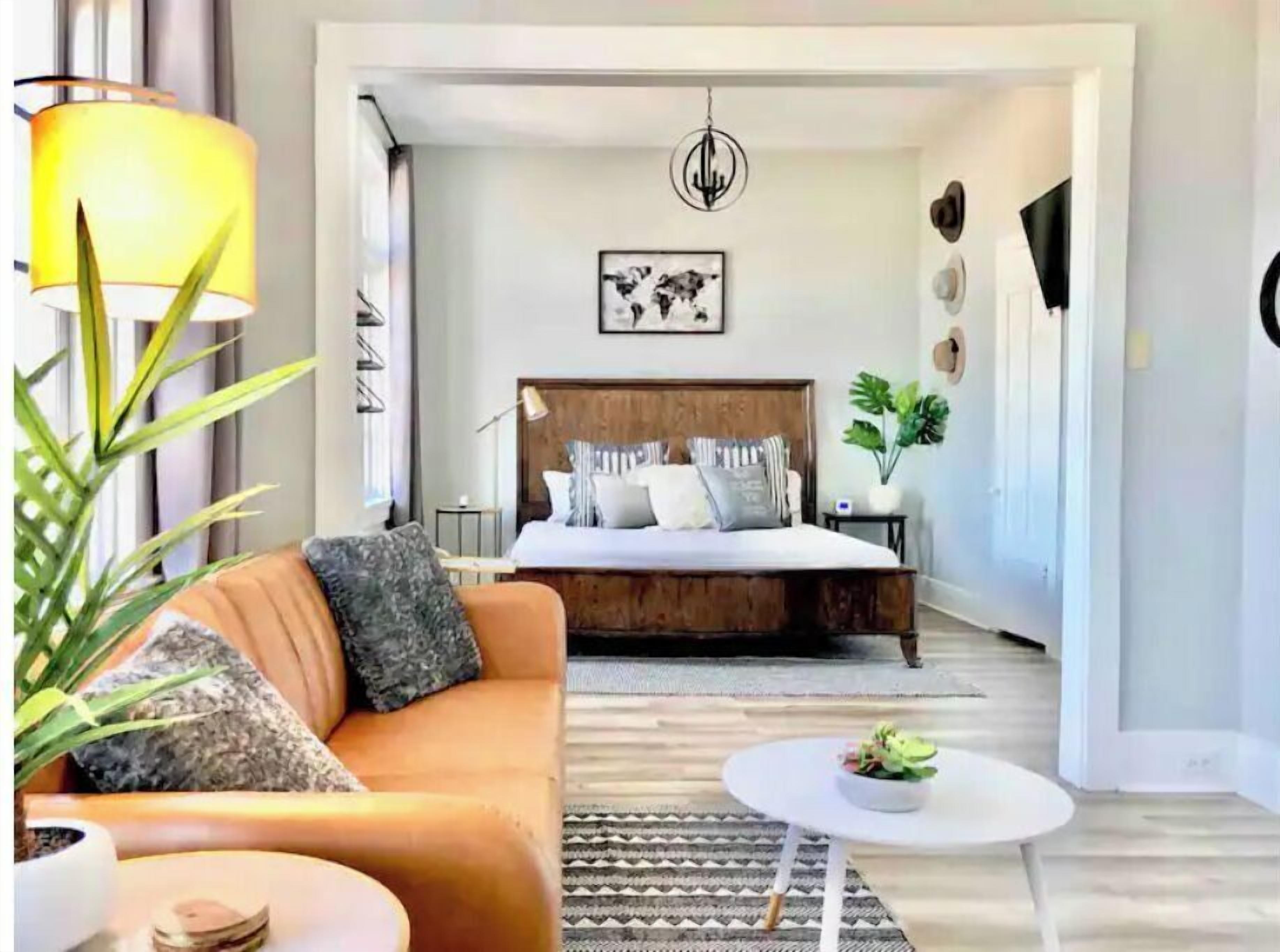 1 bedroom, desk, iron/ironing board, travel crib