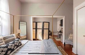 1 bedroom, iron/ironing board, travel crib, WiFi