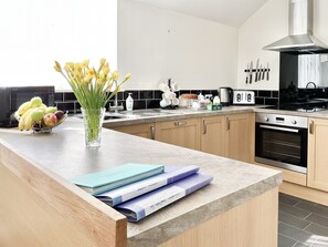 Dishwasher, highchair, cookware/dishes/utensils