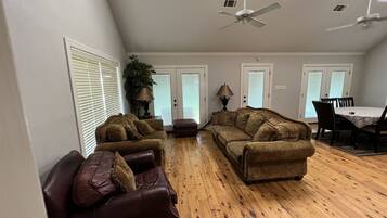 Smart TV, chimenea y reproductor de DVD