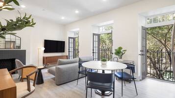 Signature Apartment, 1 Bedroom, Balcony | Living area
