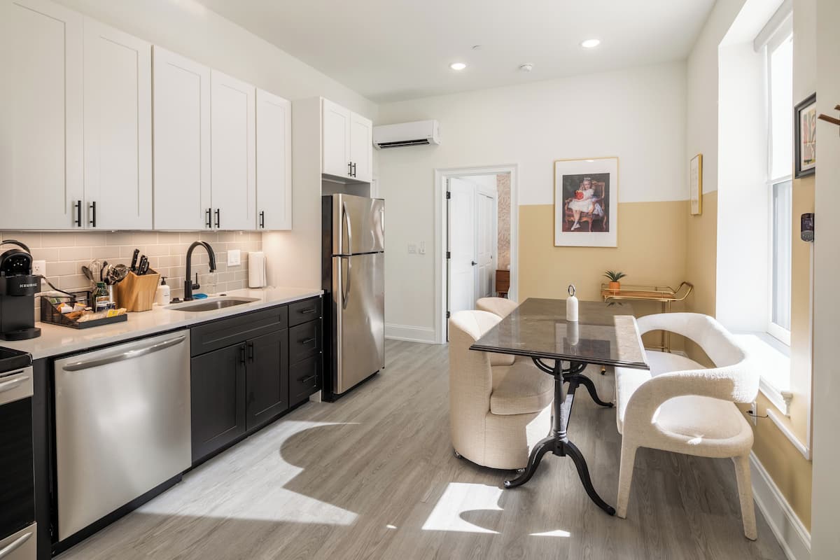Apartment, 1 Bedroom | Living area | 55-inch Smart TV with digital channels