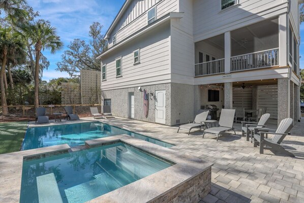 A heated pool